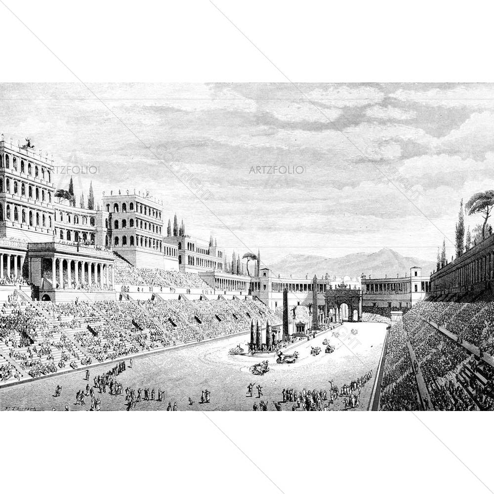 Circus Maximus, Rome, Italy — custom-size art design 5005018