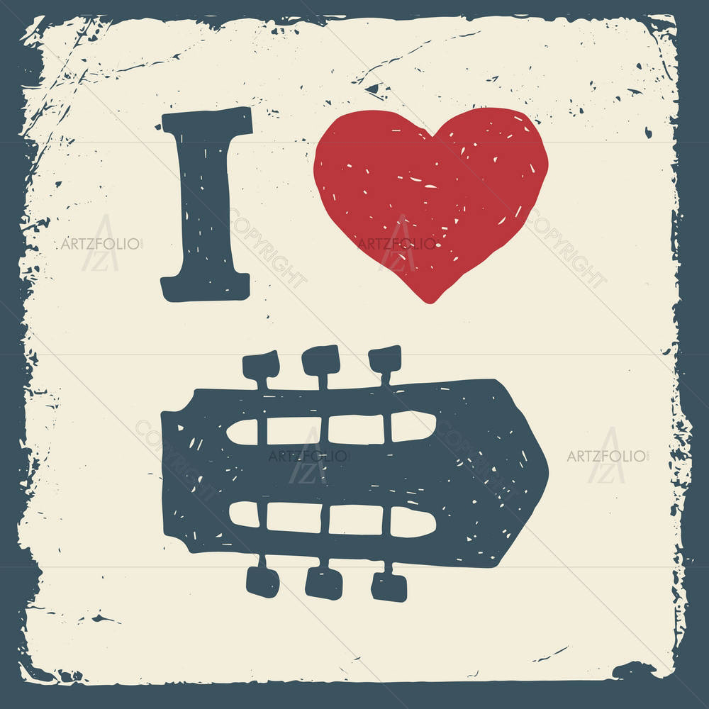 I Love Music — Hearts custom art by ArtzFolio