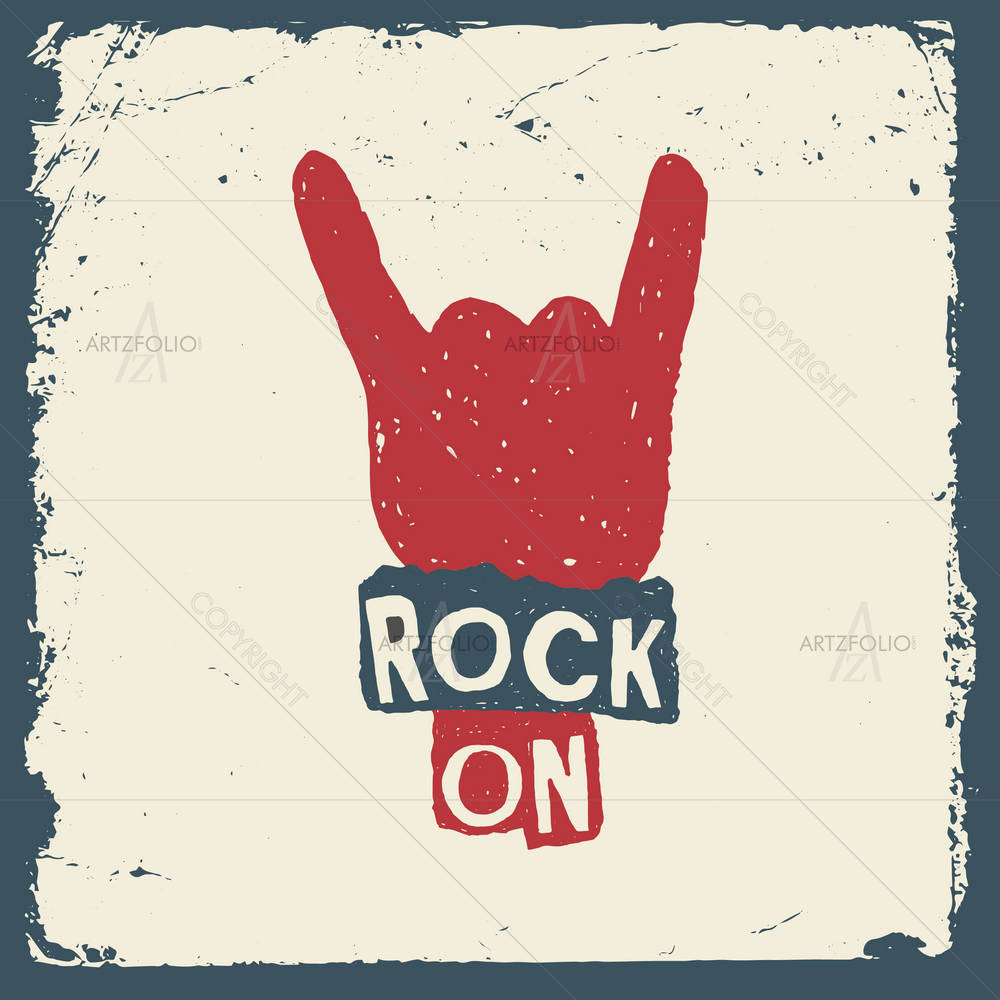 Sign Of The Horns — custom-size art design 5005029