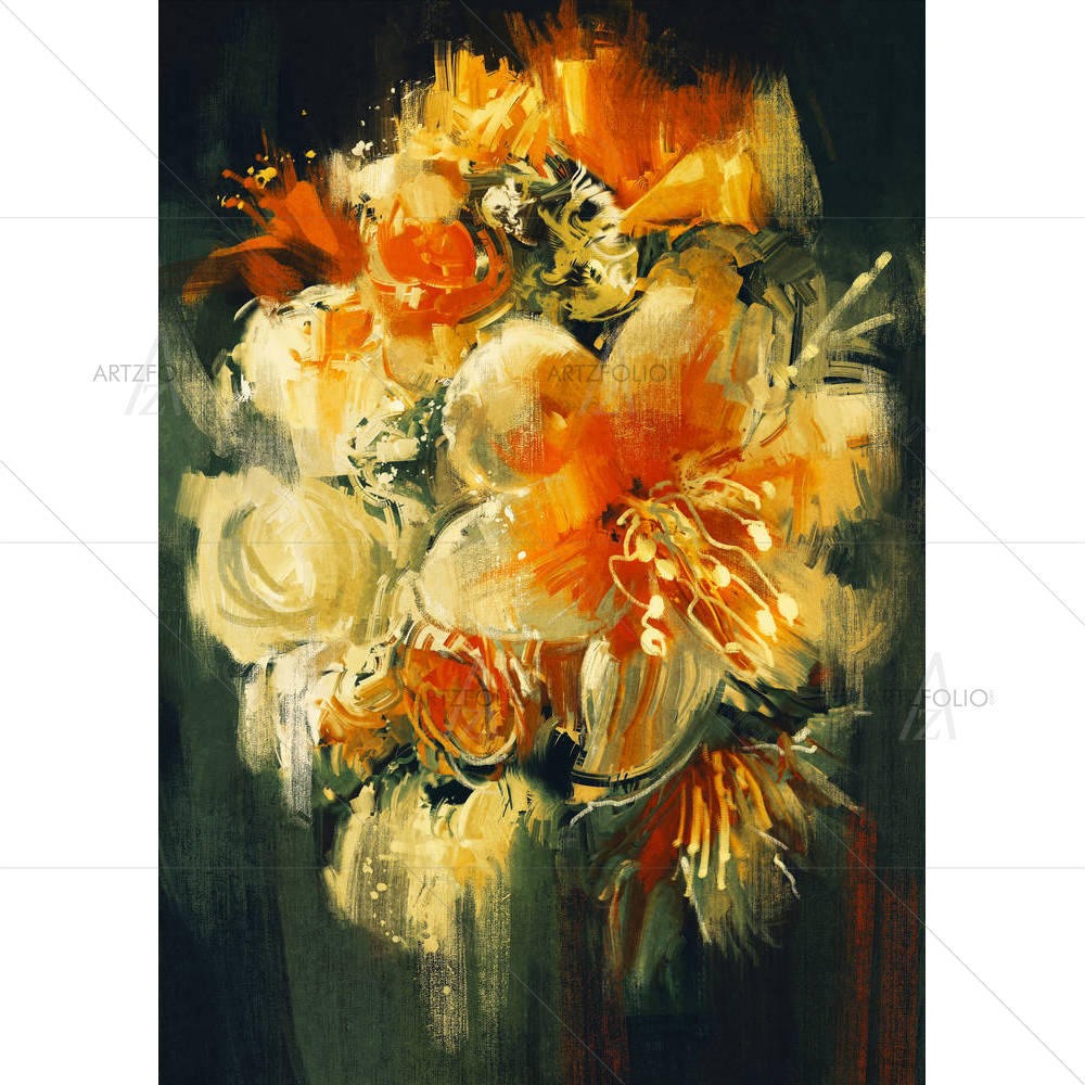 Bouquet Flowers — custom-size art design 5005051