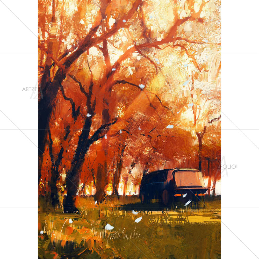 Old Travelling Van — Abstract custom art by ArtzFolio