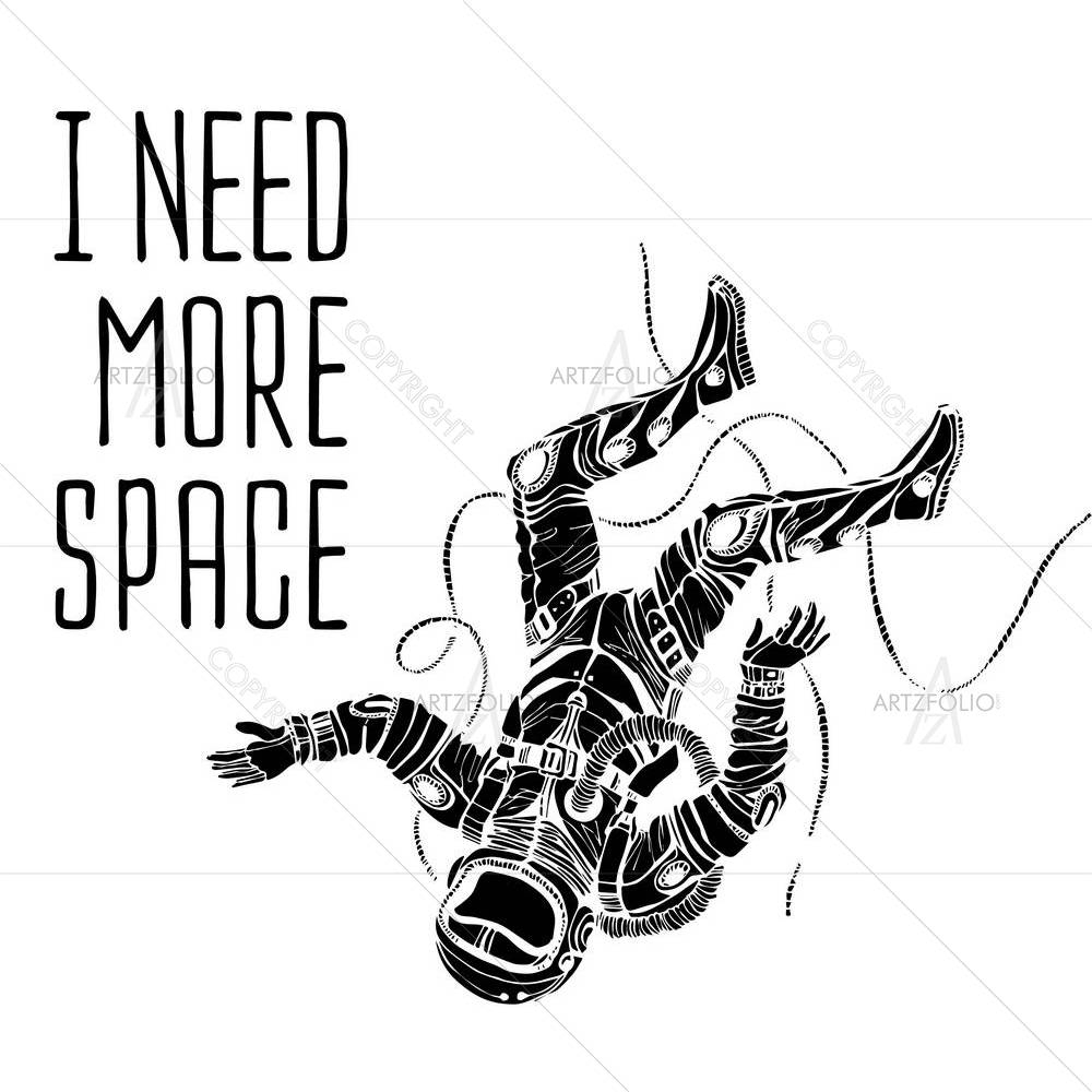 Space Concept With Astronaut D1 — Abstract custom art by ArtzFolio