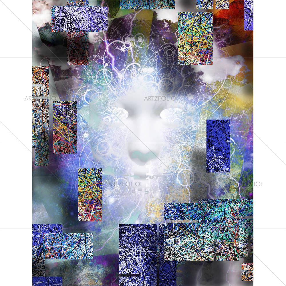 Mythical Face Abstract — custom-size art design 5005059