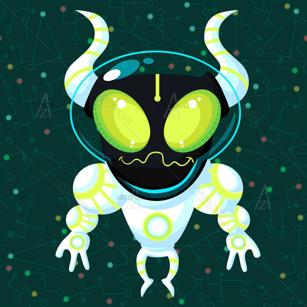 Outer Space D3 — Animated Cartoons custom art by ArtzFolio