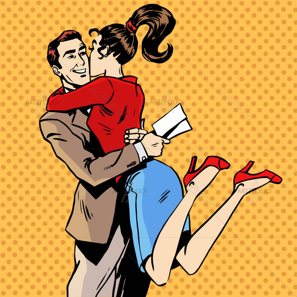 Meeting A Couple Pop Art — Adult custom art by ArtzFolio