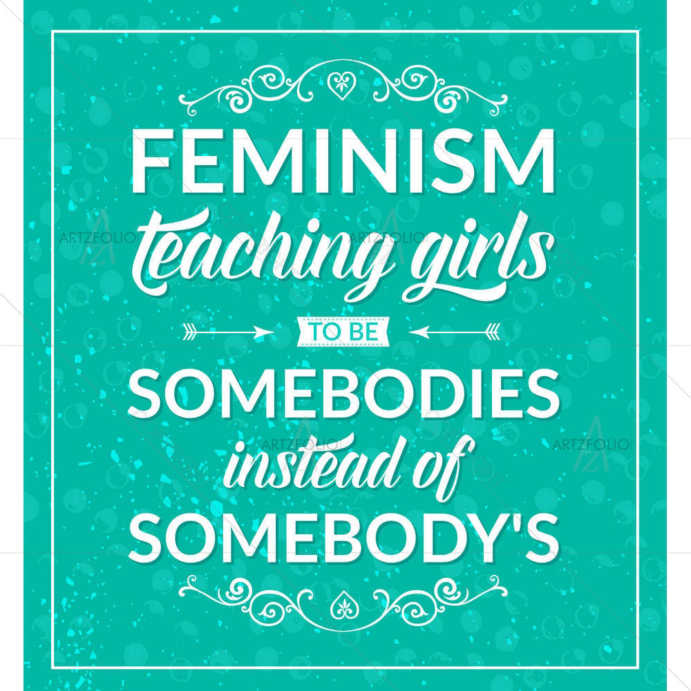 Feminism Teaching Girls — custom-size art design 5005101