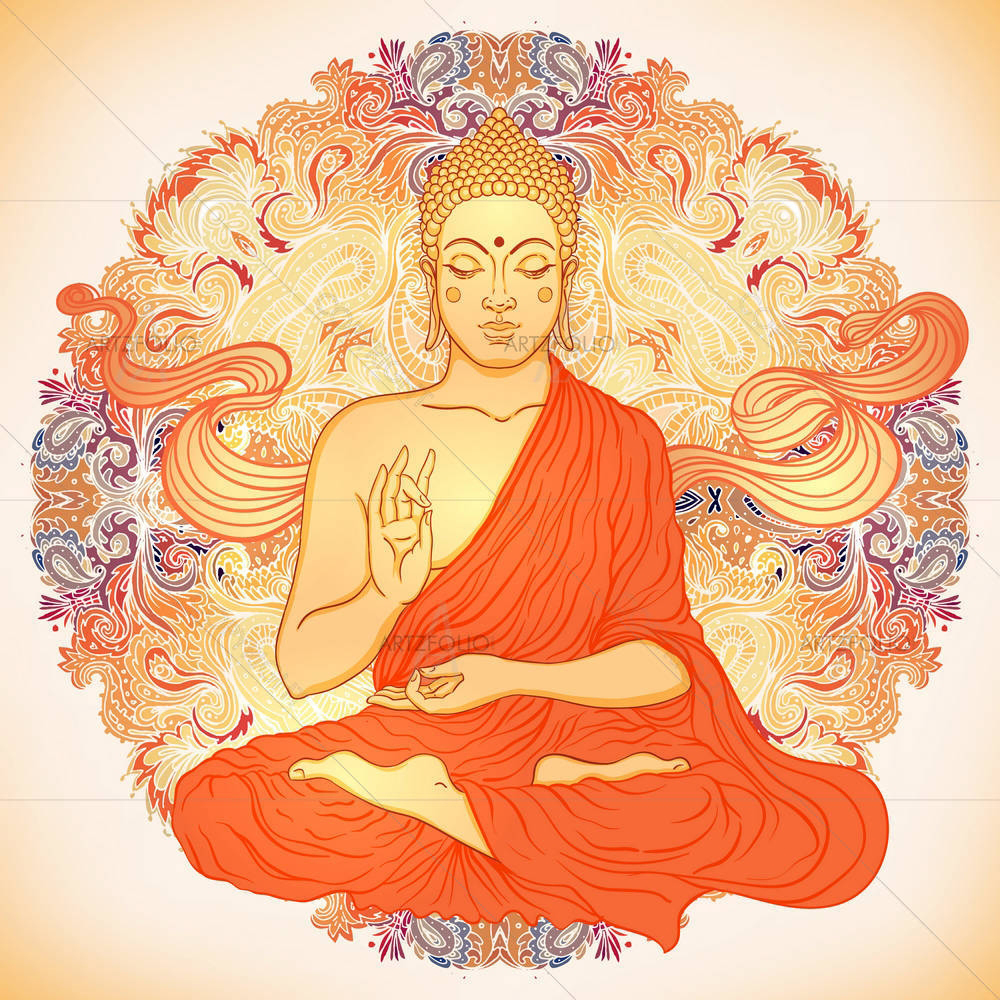 Sitting Buddha — custom-size art design 5005107