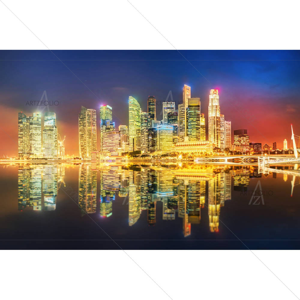 Singapore Skyline & View Of Marina Bay D5 — custom-size art design 5005109