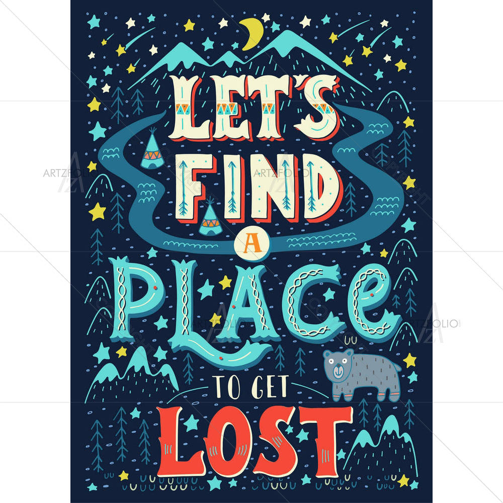 Lets Find A Place To Get Lost — custom-size art design 5005111