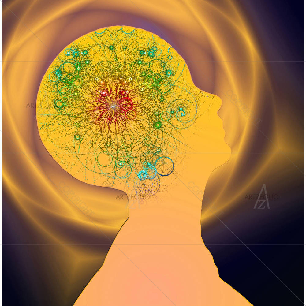 Human Head Radiates — custom-size art design 5005114