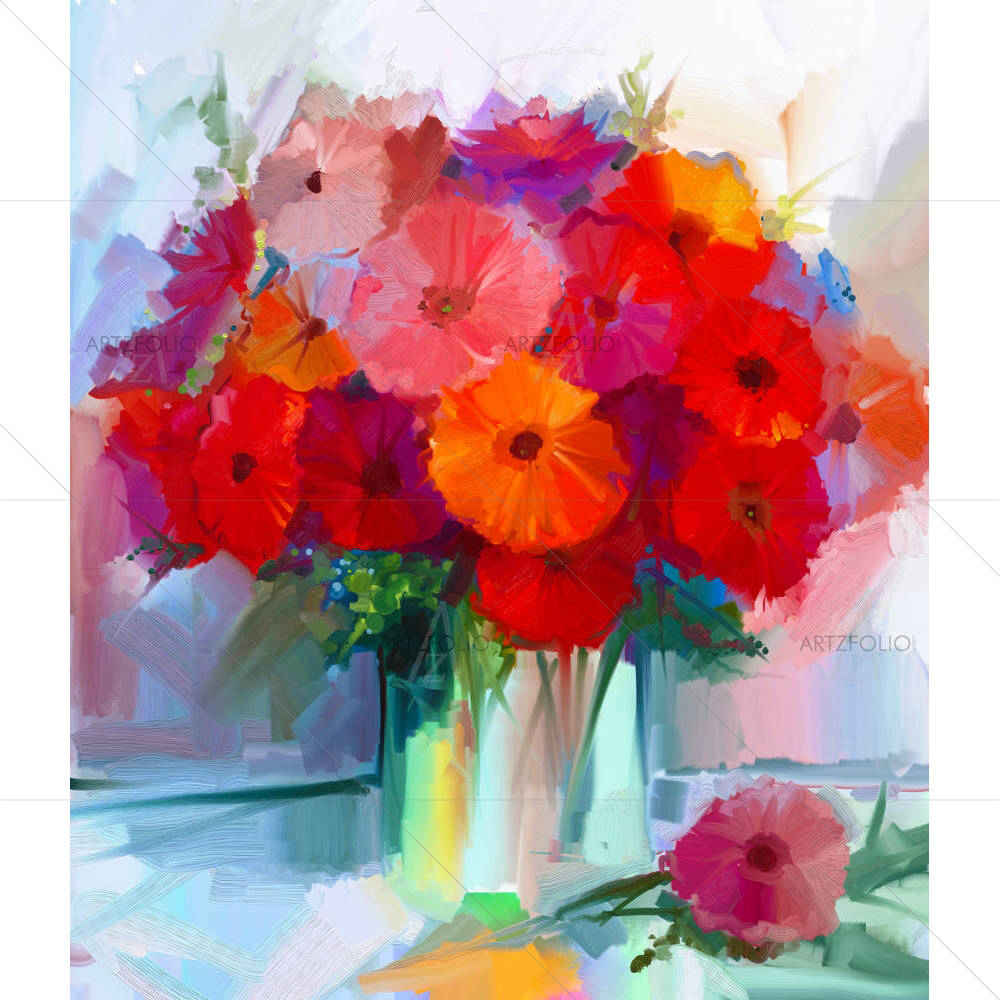 Still Life A Bouquet Of Flowers D1 — custom-size art design 5005123
