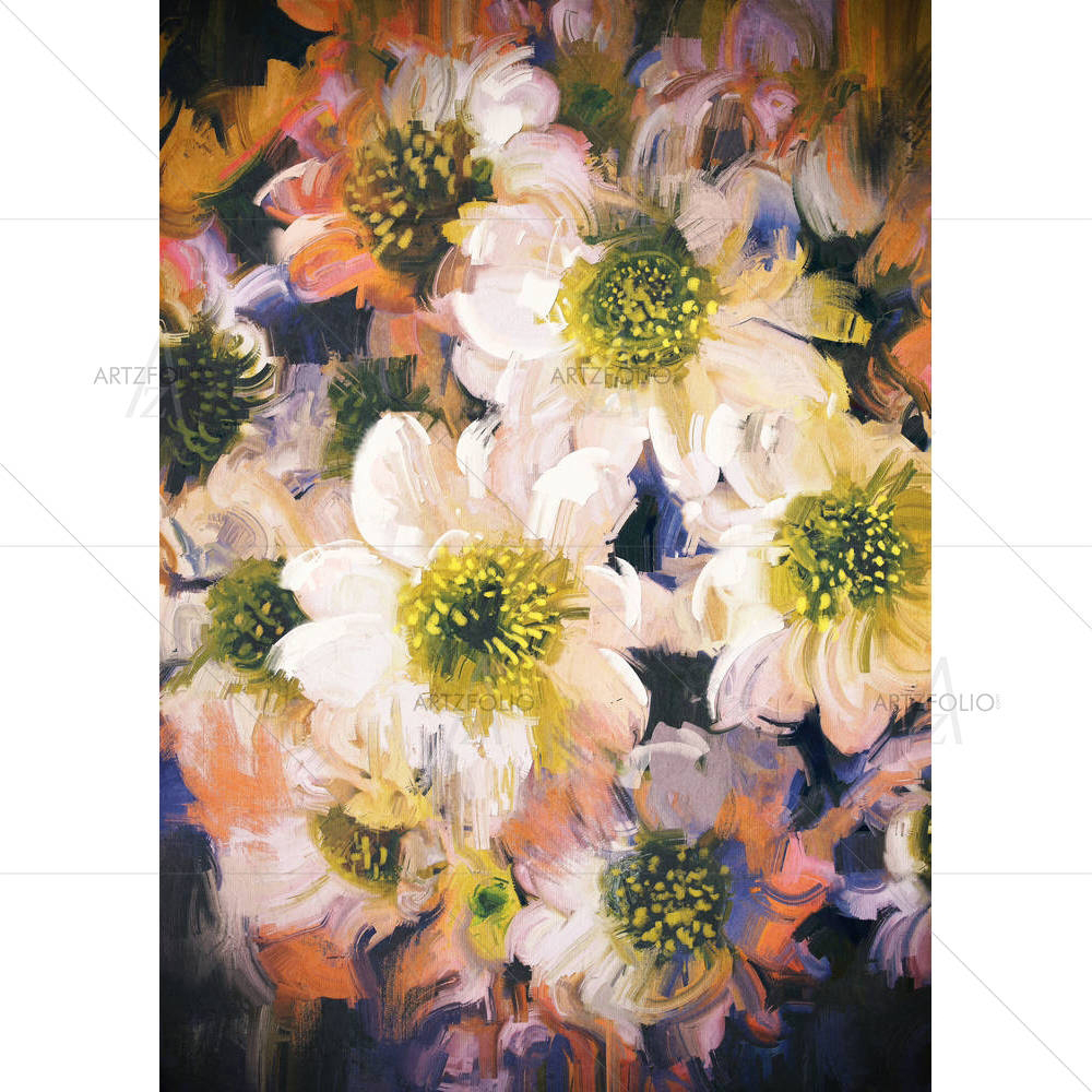 Abstract Flowers D1 — custom-size art design 5005141