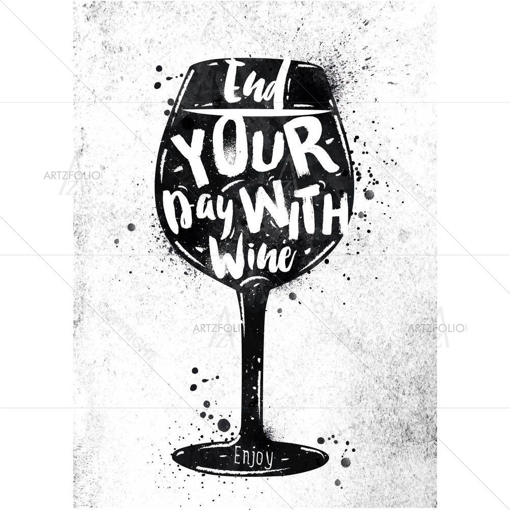 End Your Day With Wine — custom-size art design 5005145