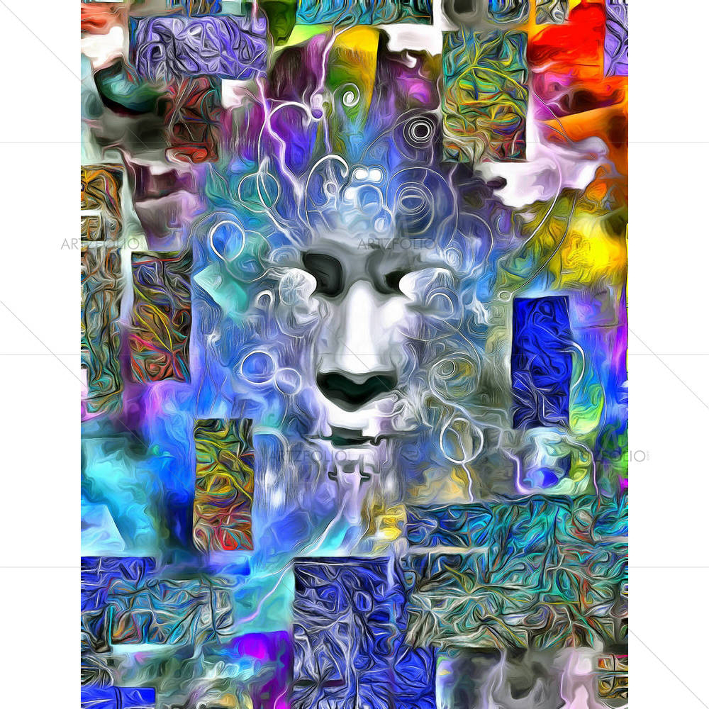 Human Face Abstract Art — custom-size art design 5005165