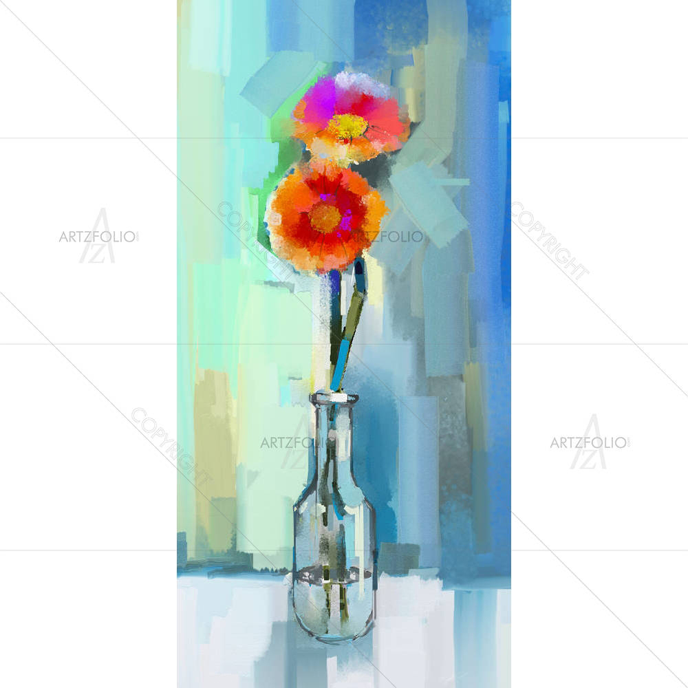 Still Life Of Gerbera Flowers — custom-size art design 5005171