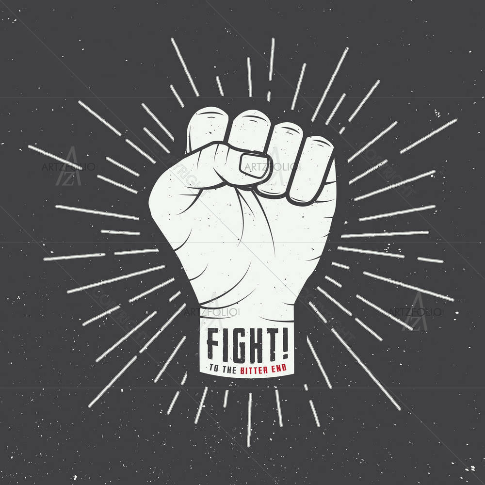 Fist With Sunbursts D1 — custom-size art design 5005174