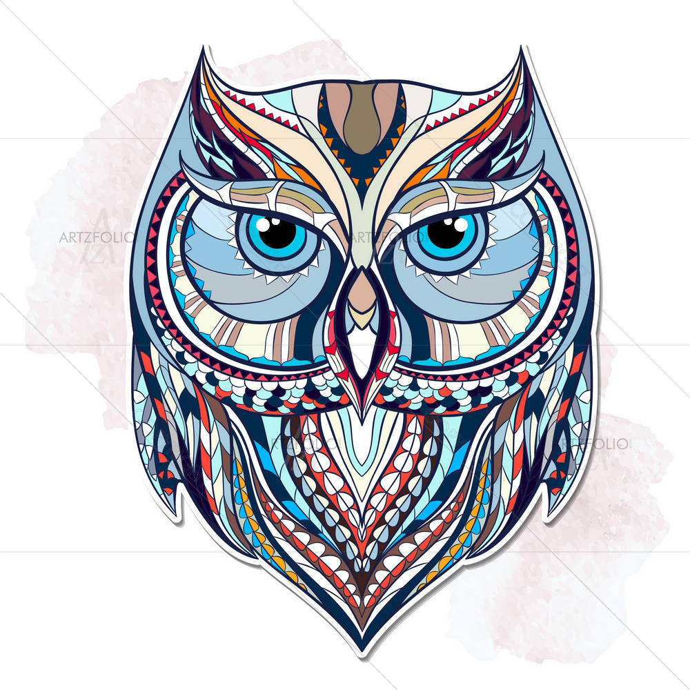 Patterned Owl — custom-size art design 5005182