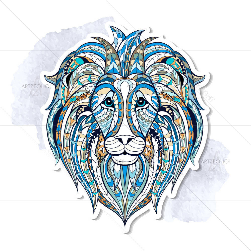 Lion Portrait D4 — custom-size art design 5005183
