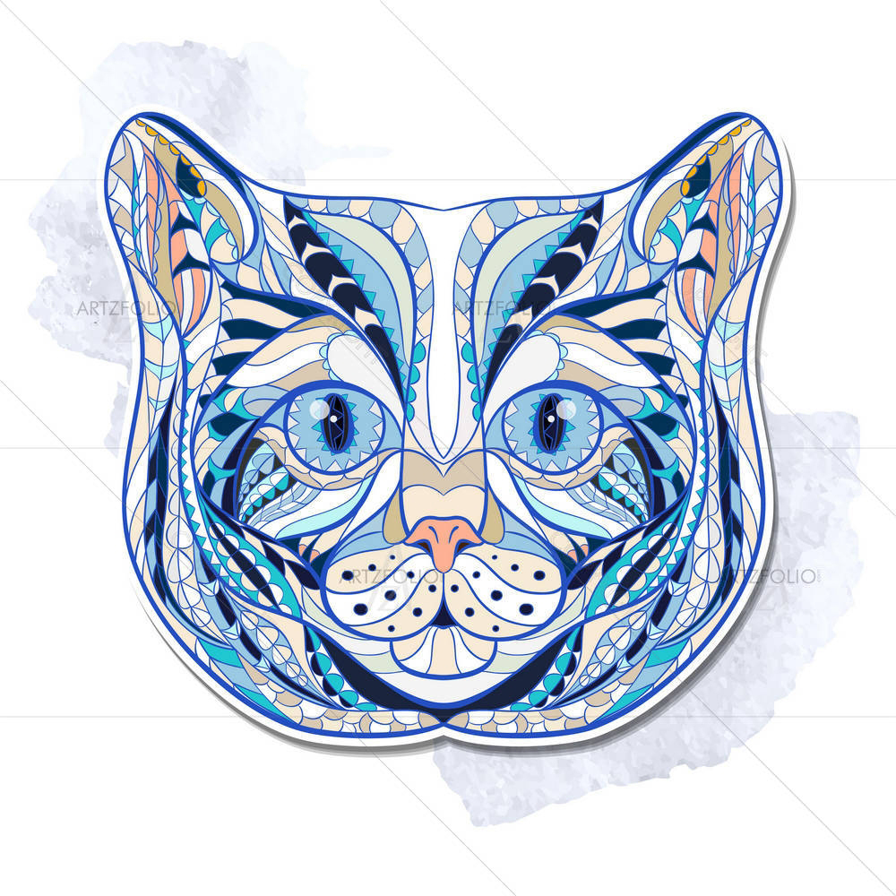 Cat Portrait D2 — custom-size art design 5005187
