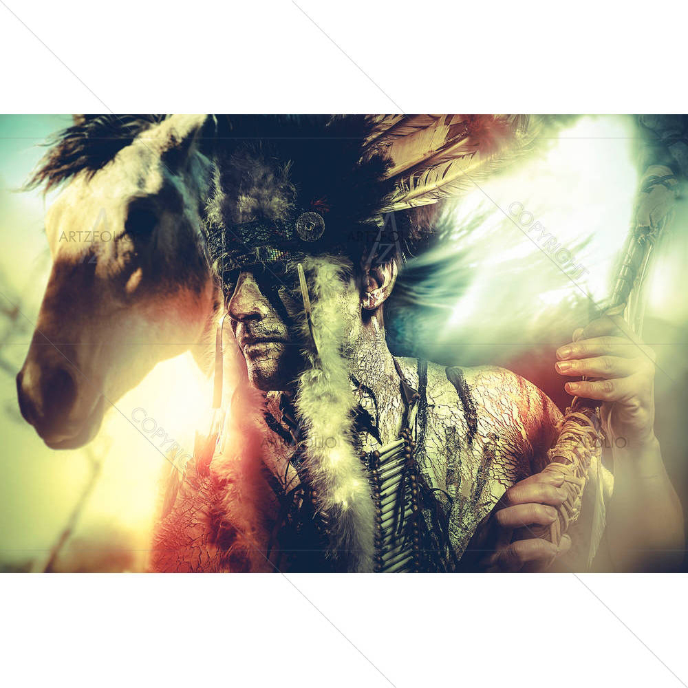 Warrior Chief — American custom art by ArtzFolio