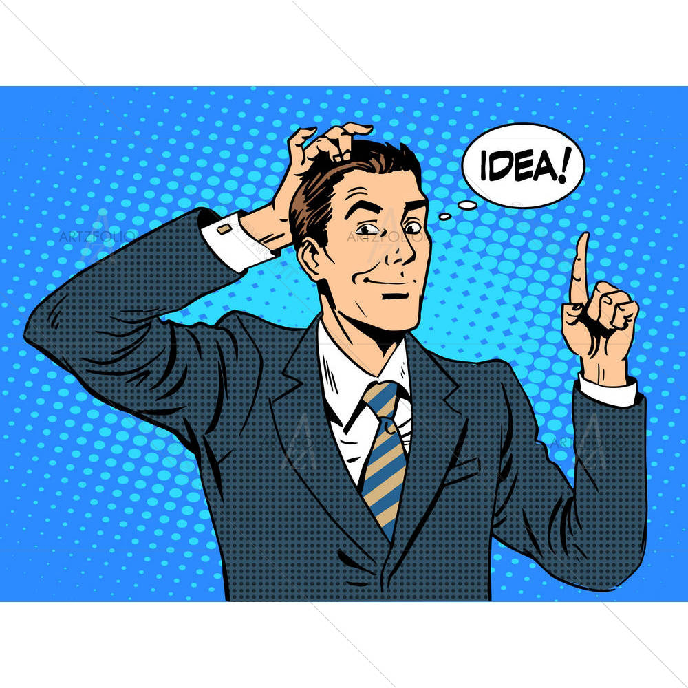 Businessman Idea Pop Art — custom-size art design 5005232