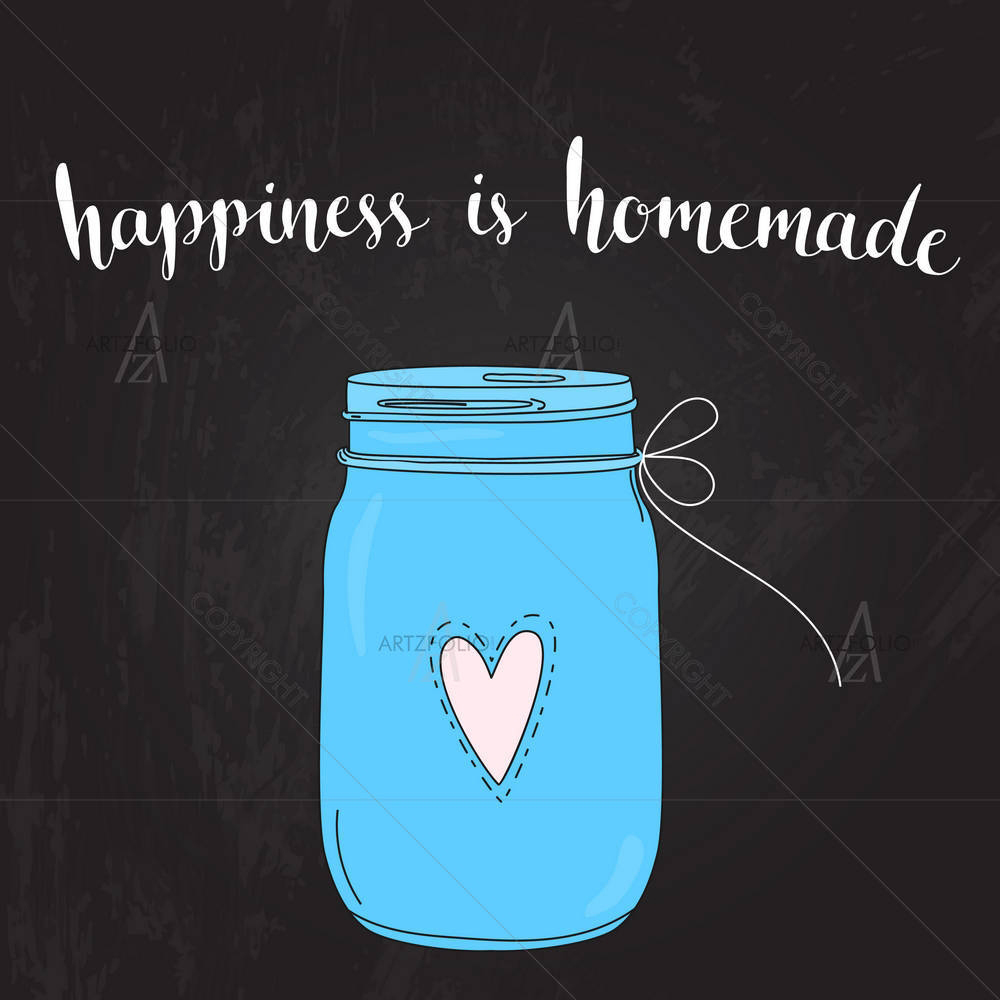 Happiness Is Homemade — custom-size art design 5005234