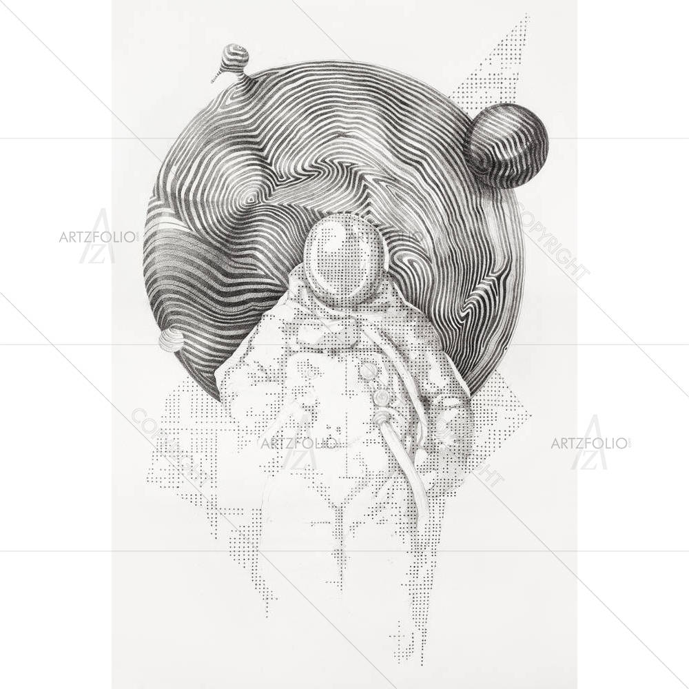 Astronaut in Space — custom-size art design 5005265