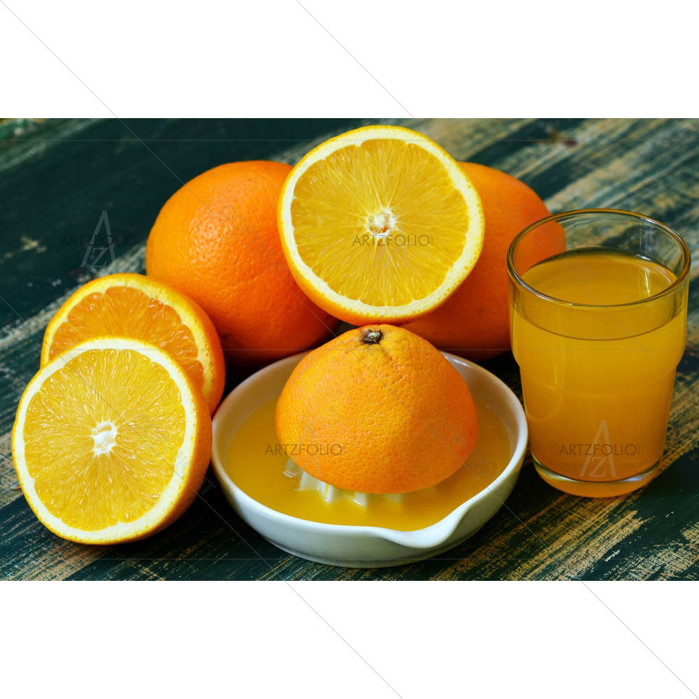 Still Life With Orange Juice — custom-size art design 5005278