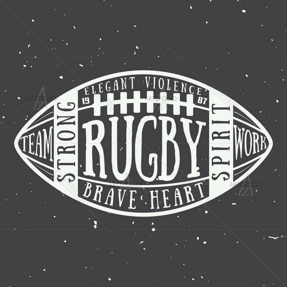Rugby Or American Football Ball D2 — American custom art by ArtzFolio