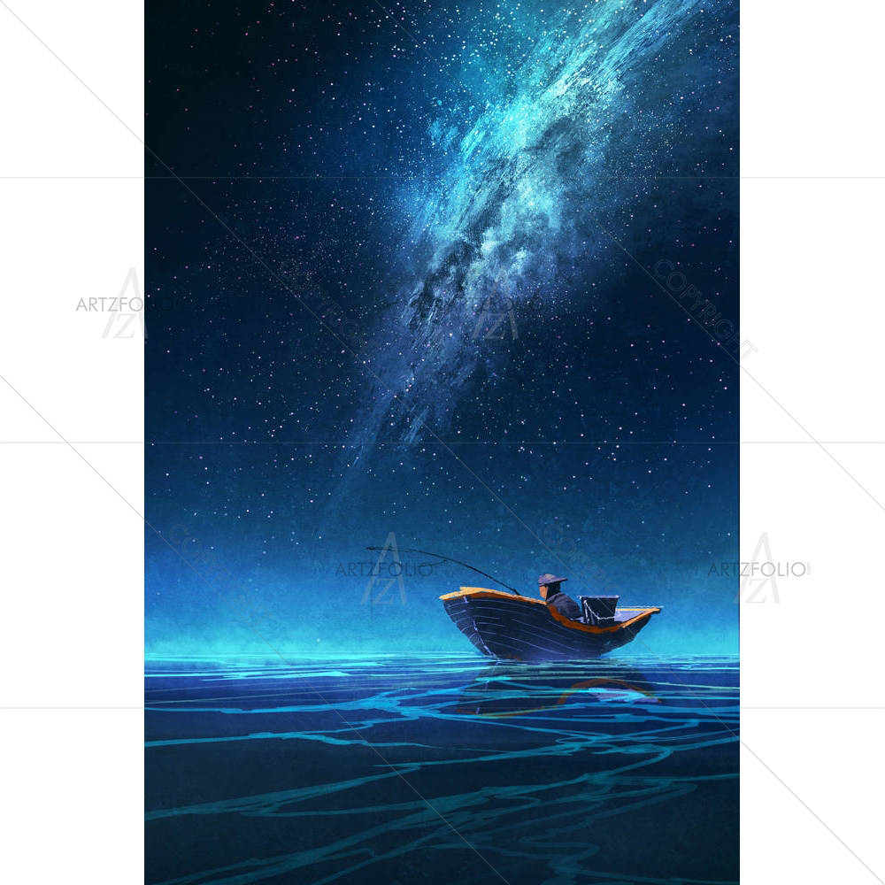 Fisherman In A Boat