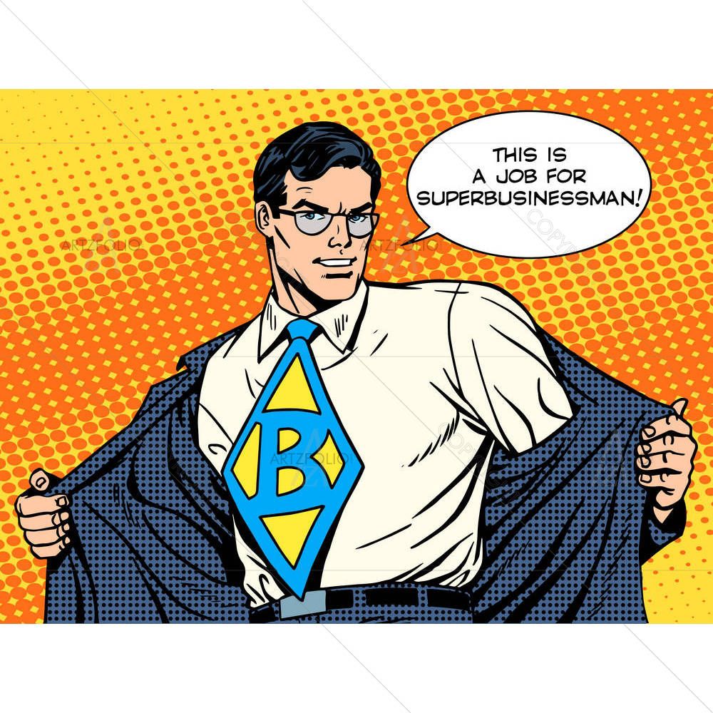 Super Businessman D2 — Ancient custom art by ArtzFolio