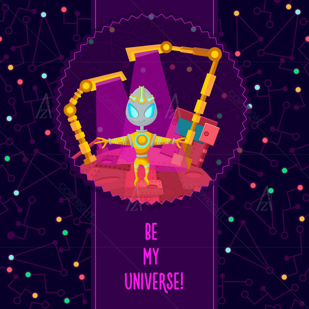 Alien In The Universe D4 — custom-size art design 5005355