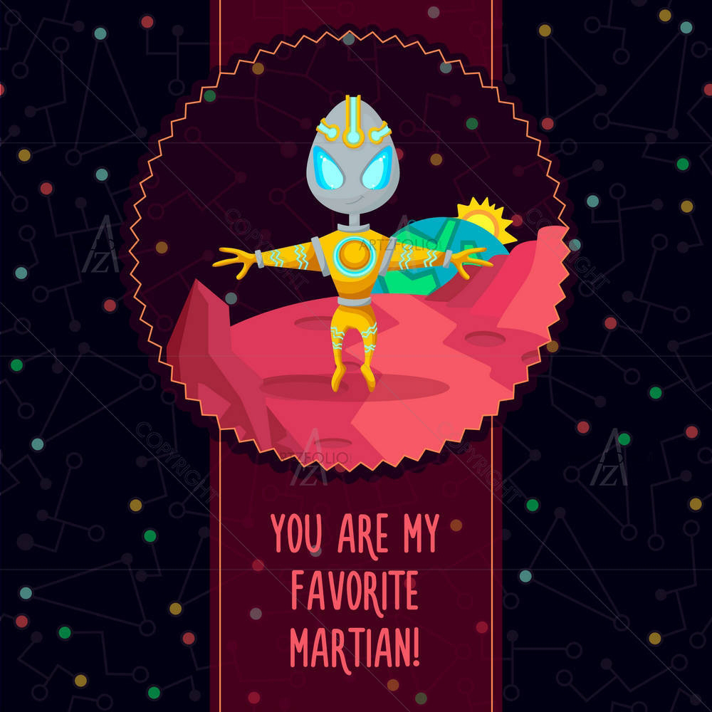 Alien In The Universe D5 — Animated Cartoons custom art by ArtzFolio