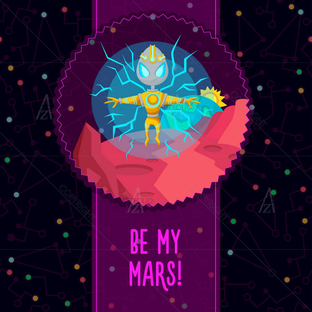 Alien In The Universe D6 — custom-size art design 5005357