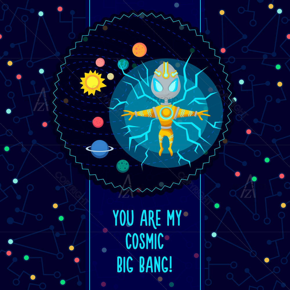 Alien In The Universe D8 — Animated Cartoons custom art by ArtzFolio