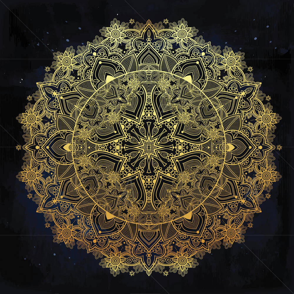 Ornate Paisley Mandala D2 — custom-size art design 5005363