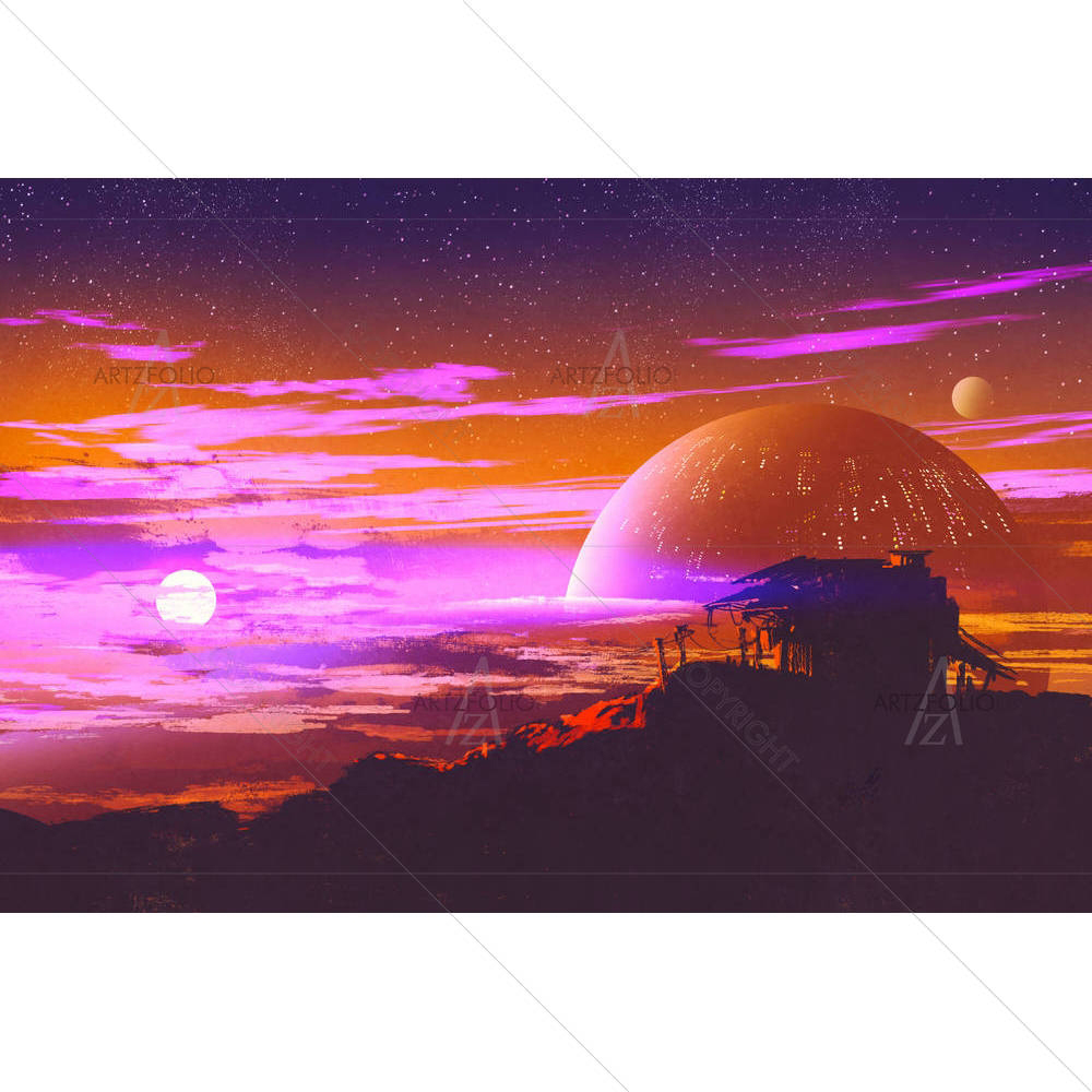 Old House On Planet — custom-size art design 5005378
