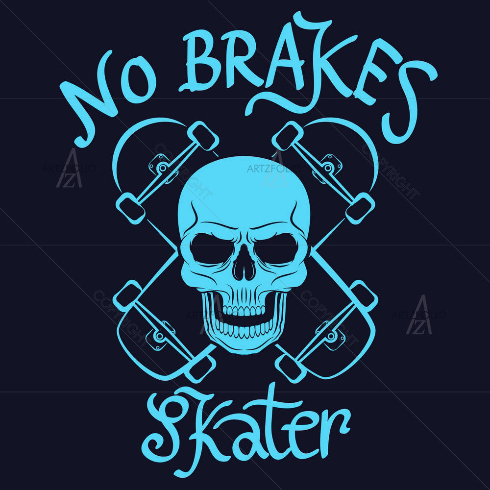 No Brakes Skater — custom-size art design 5005392