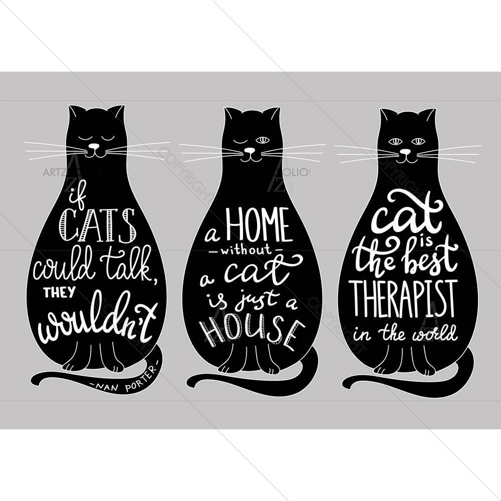 Cat Quotes — custom-size art design 5005396