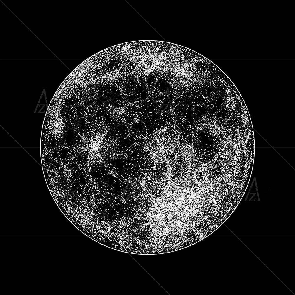 Magical Full Moon — Abstract custom art by ArtzFolio