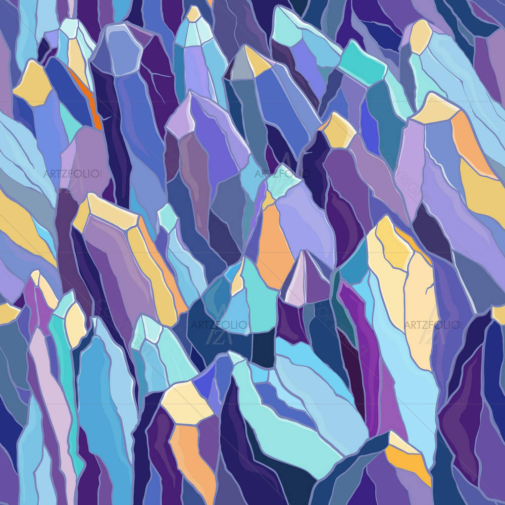 Crystal Pattern — Fluid marble custom art by ArtzFolio