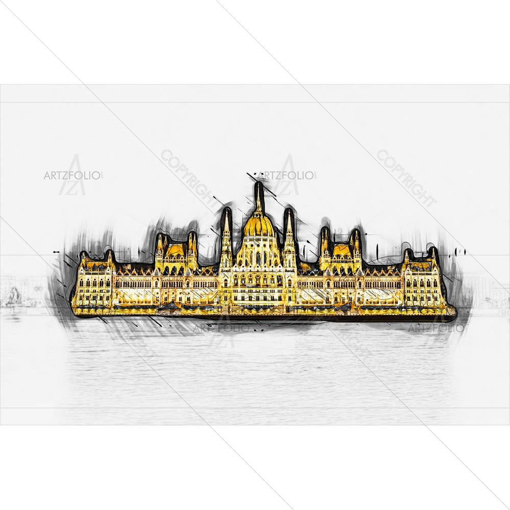 The Hungarian Parliament Building, Hungary D1 — custom-size art design 5005448