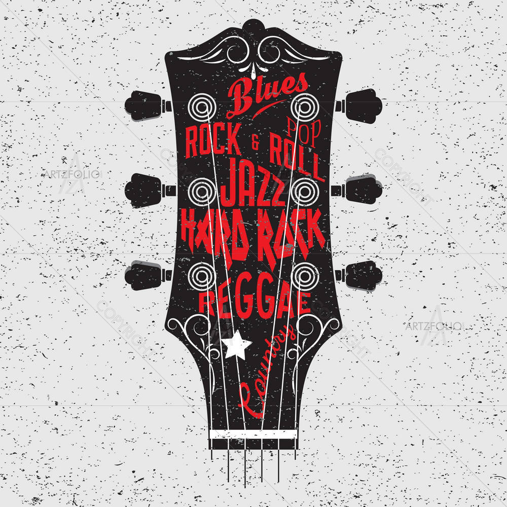 Guitar Head — Music custom art by ArtzFolio