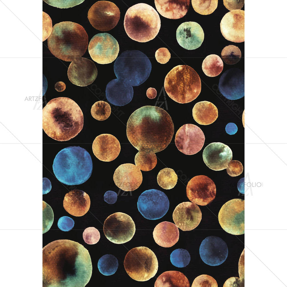 Watercolor Circles D2 — custom-size art design 5005477
