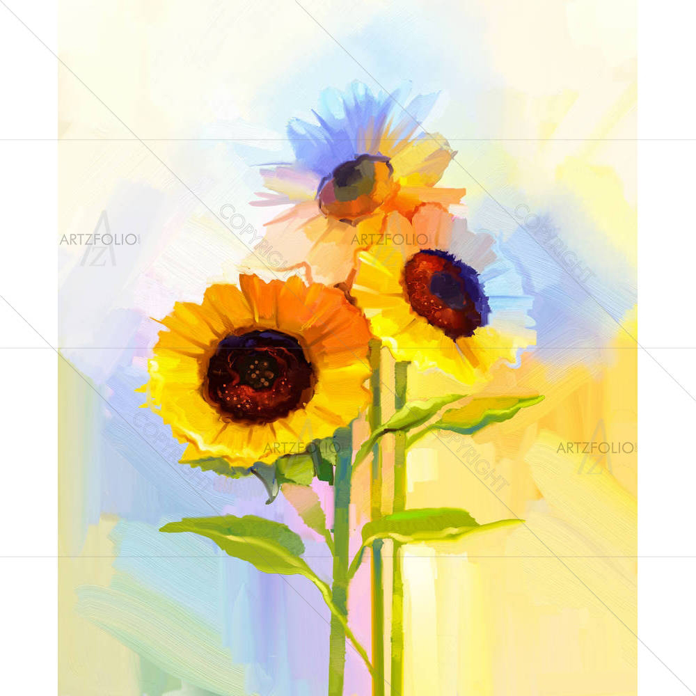 Yellow Sunflowers — custom-size art design 5005512