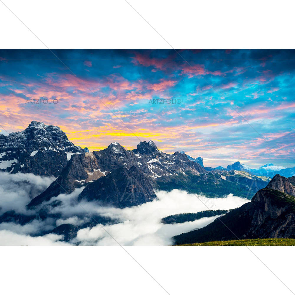 National Park Tre Cime Di Lavaredo, Auronzo Italy — custom-size art design 5005529