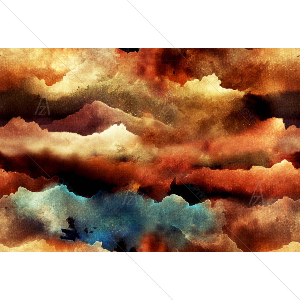 Abstract Mountains Clouds Space — custom-size art design 5005532