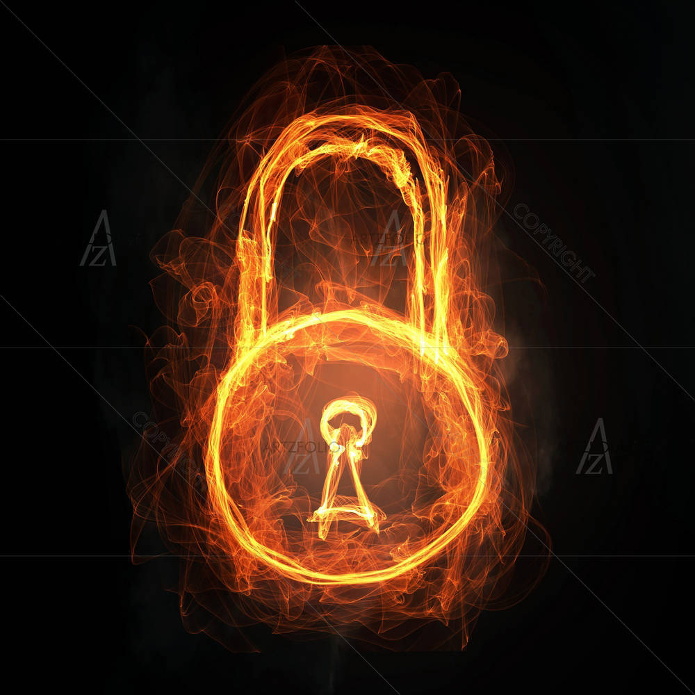 Glowing Light Lock Sign — custom-size art design 5005554