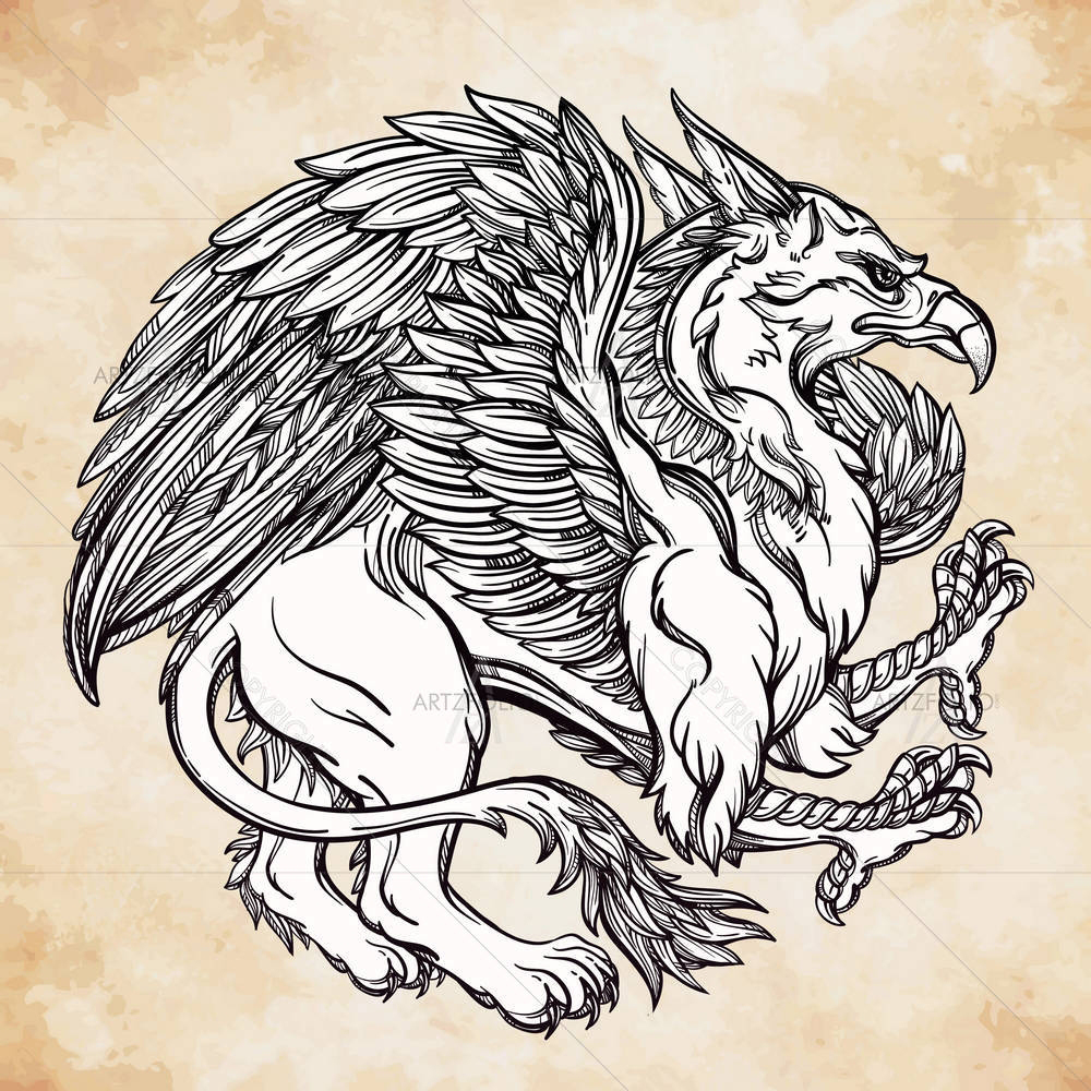 Winged Beast — Ancient custom art by ArtzFolio