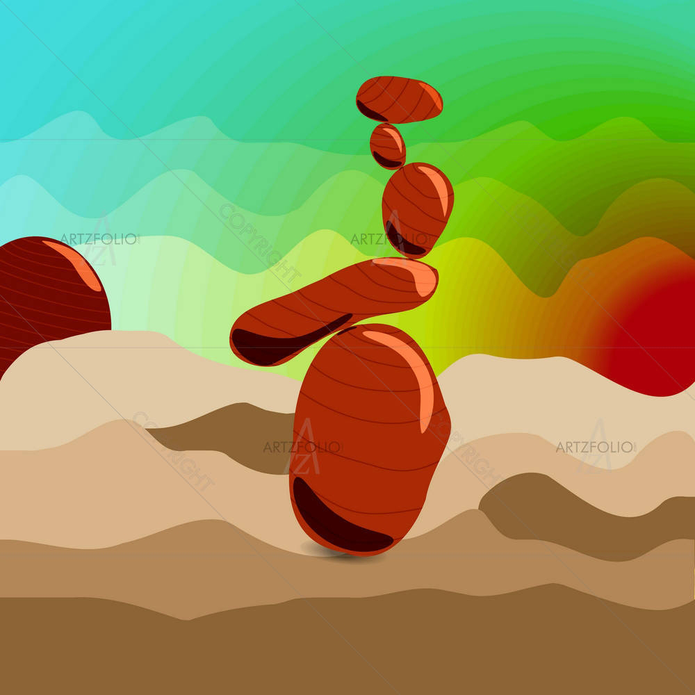Zen At Sunrise — custom-size art design 5005562